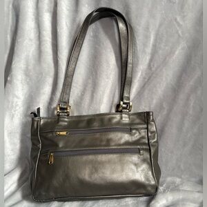 SAS (San Antonio Shoes) Diane Vintage Leather Shoulder Bag RARE COLOUR - PEWTER